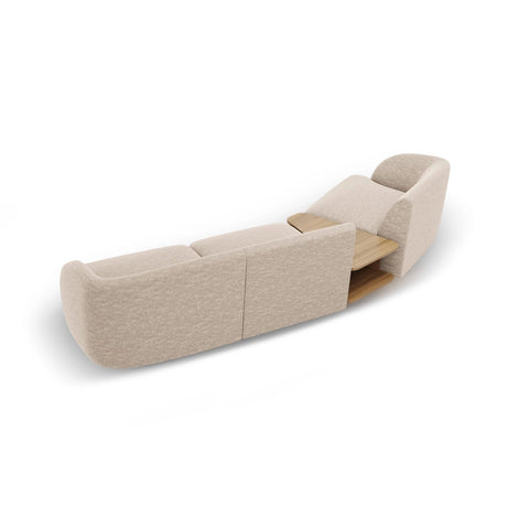 Miley Modulares 3-Sitzer Sofa, Linke Seite, aus Chenille in Beige (Haga 30), 303x126 cm von Micadoni – Bild 6