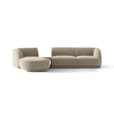 Miley Modulares 3-Sitzer Sofa, Linke Seite, aus Chenille in Beige (Haga 30), 303x178 cm von Micadoni – Bild 1