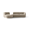 Miley Modulares 3-Sitzer Sofa, Linke Seite, aus Chenille in Beige (Haga 30), 303x178 cm von Micadoni – Bild 1