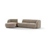 Miley Modulares 3-Sitzer Sofa, Linke Seite, aus Chenille in Beige (Haga 30), 303x178 cm von Micadoni – Bild 4