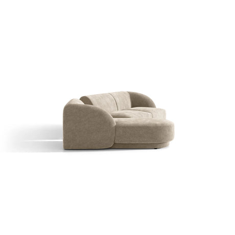 Miley Modulares 3-Sitzer Sofa, Linke Seite, aus Chenille in Beige (Haga 30), 303x178 cm von Micadoni – Bild 5