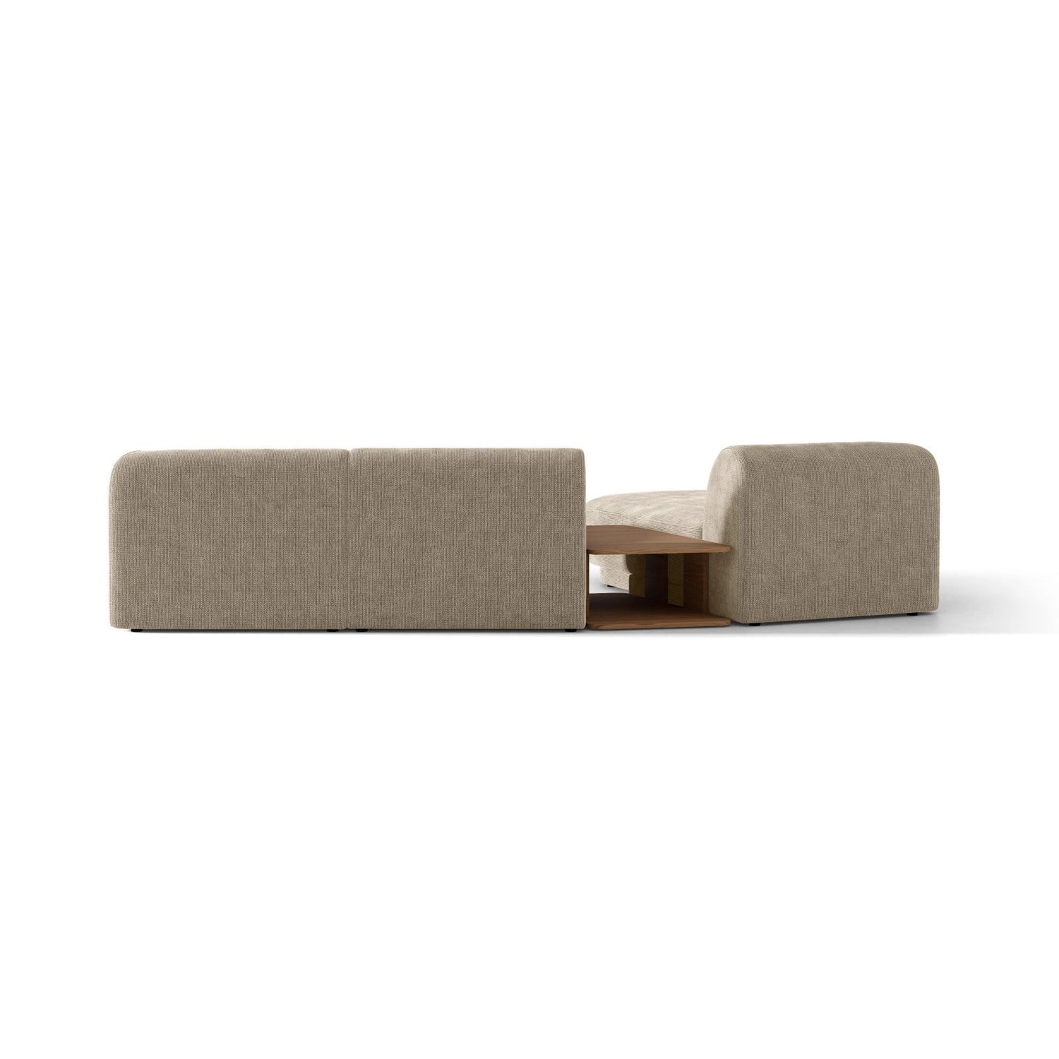 Miley Modulares 3-Sitzer Sofa, Linke Seite, aus Chenille in Beige (Haga 30), 303x178 cm von Micadoni – Bild 6
