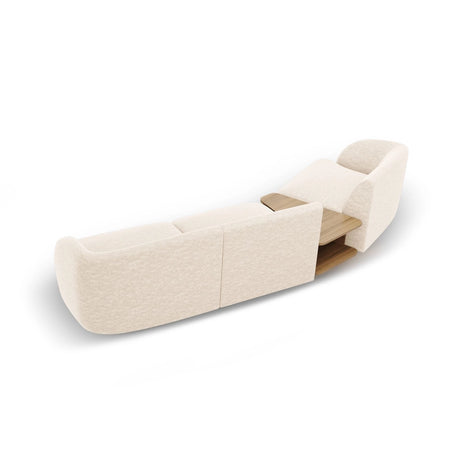 Miley Modulares 3-Sitzer Sofa, Linke Seite, aus Chenille in Elfenbein (Eden 1 Ivory), 303x126 cm von Micadoni – Bild 6