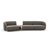 Miley Modulares 3-Sitzer Sofa, Linke Seite, aus Chenille in Grau (Haga 16), 303x126 cm von Micadoni – Bild 1