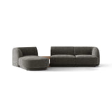 Miley Modulares 3-Sitzer Sofa, Linke Seite, aus Chenille in Grau (Haga 16), 303x178 cm von Micadoni – Bild 1