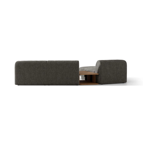 Miley Modulares 3-Sitzer Sofa, Linke Seite, aus Chenille in Grau (Haga 16), 303x178 cm von Micadoni – Bild 6