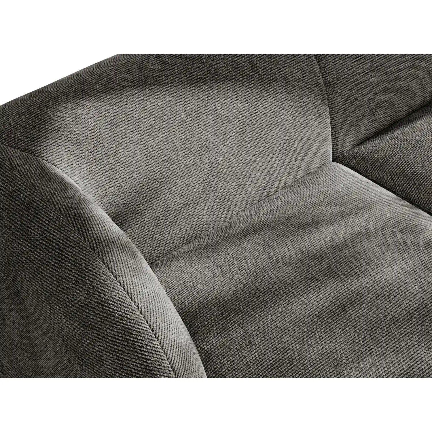 Miley Modulares 3-Sitzer Sofa, Linke Seite, aus Chenille in Grau (Haga 16), 303x178 cm von Micadoni – Bild 7