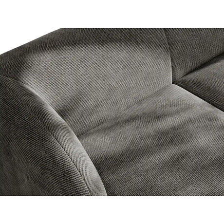Miley Modulares 3-Sitzer Sofa, Linke Seite, aus Chenille in Grau (Haga 16), 303x178 cm von Micadoni – Bild 7