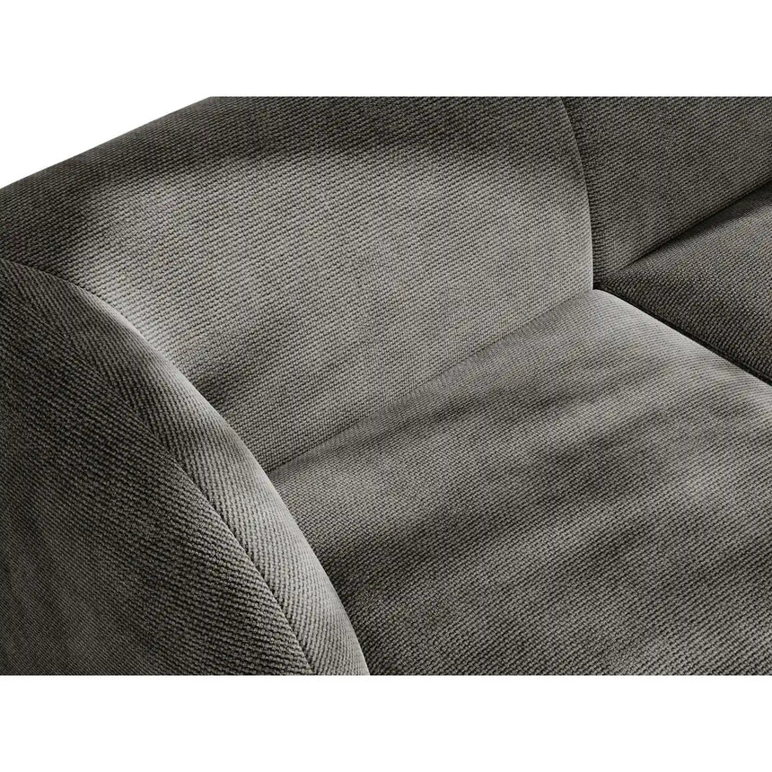 Miley Modulares 3-Sitzer Sofa, Linke Seite, aus Chenille in Grau (Haga 16), 303x178 cm von Micadoni – Bild 7