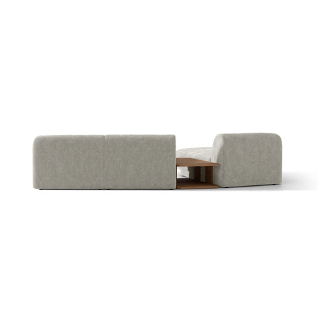 Miley Modulares 3-Sitzer Sofa, Linke Seite, aus Chenille in Hellgrau (Haga 06), 303x178 cm von Micadoni – Bild 6