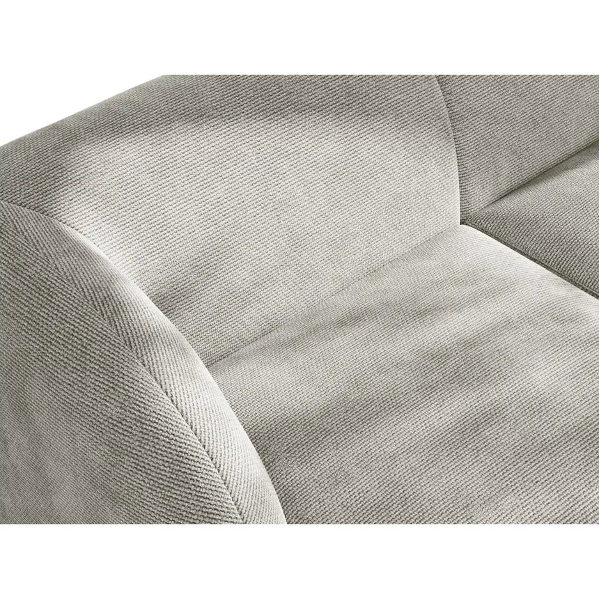 Miley Modulares 3-Sitzer Sofa, Linke Seite, aus Chenille in Hellgrau (Haga 06), 303x178 cm von Micadoni – Bild 7