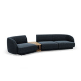 Miley Modulares 3-Sitzer Sofa, Linke Seite, aus Chenille in Königsblau (Haga 86), 303x126 cm von Micadoni – Bild 5