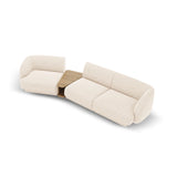 Miley Modulares 3-Sitzer Sofa, Linke Seite, aus Chenille in Leichtes Beige (Haga 23), 303x126 cm von Micadoni – Bild 4