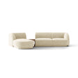 Miley Modulares 3-Sitzer Sofa, Linke Seite, aus Chenille in Leichtes Beige (Haga 23), 303x178 cm von Micadoni – Bild 1