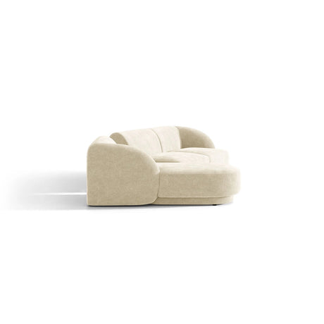 Miley Modulares 3-Sitzer Sofa, Linke Seite, aus Chenille in Leichtes Beige (Haga 23), 303x178 cm von Micadoni – Bild 5