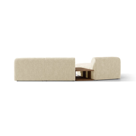 Miley Modulares 3-Sitzer Sofa, Linke Seite, aus Chenille in Leichtes Beige (Haga 23), 303x178 cm von Micadoni – Bild 6