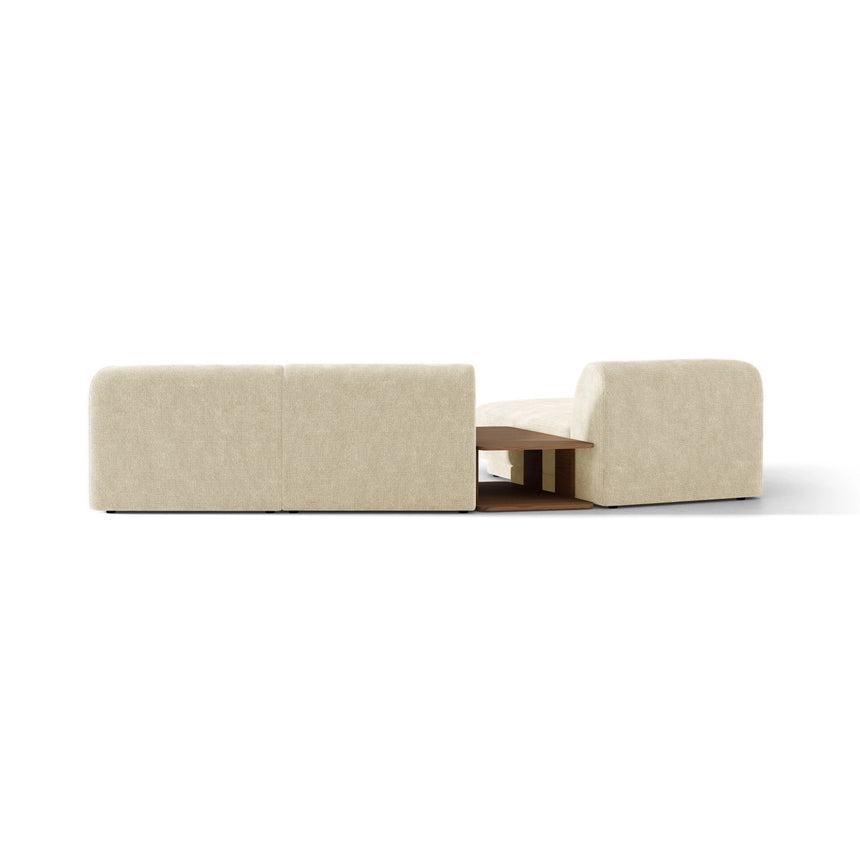 Miley Modulares 3-Sitzer Sofa, Linke Seite, aus Chenille in Leichtes Beige (Haga 23), 303x178 cm von Micadoni – Bild 6