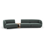 Miley Modulares 3-Sitzer Sofa, Linke Seite, aus Chenille in Petrol (Haga 78), 303x126 cm von Micadoni – Bild 1