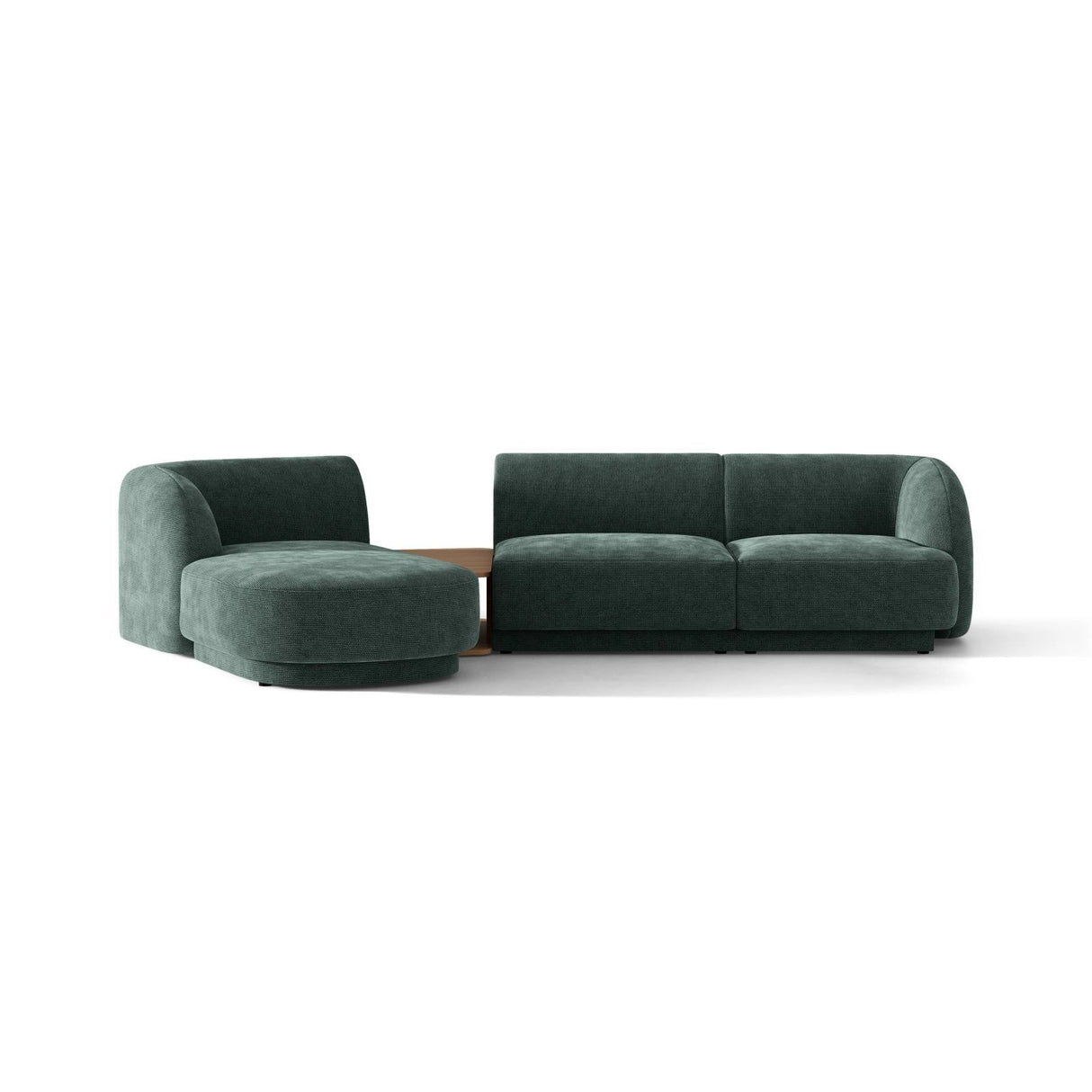 Miley Modulares 3-Sitzer Sofa, Linke Seite, aus Chenille in Petrol (Haga 78), 303x178 cm von Micadoni – Bild 1