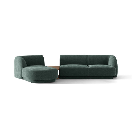 Miley Modulares 3-Sitzer Sofa, Linke Seite, aus Chenille in Petrol (Haga 78), 303x178 cm von Micadoni – Bild 1