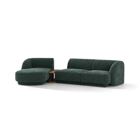 Miley Modulares 3-Sitzer Sofa, Linke Seite, aus Chenille in Petrol (Haga 78), 303x178 cm von Micadoni – Bild 4