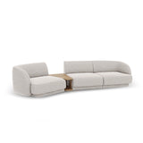 Miley Modulares 3-Sitzer Sofa, Linke Seite, aus Chenille in Silber (Eden 17 Silver), 303x126 cm von Micadoni – Bild 5
