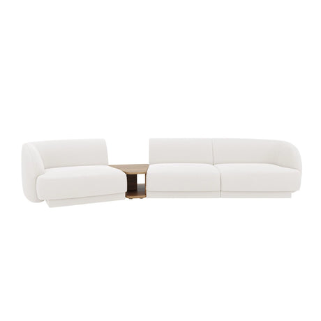 Miley Modulares 3-Sitzer Sofa, Linke Seite, aus Samt, Boucle oder Chenille, 303x126 cm von Micadoni – Bild 1