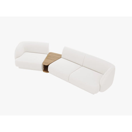 Miley Modulares 3-Sitzer Sofa, Linke Seite, aus Samt, Boucle oder Chenille, 303x126 cm von Micadoni – Bild 4