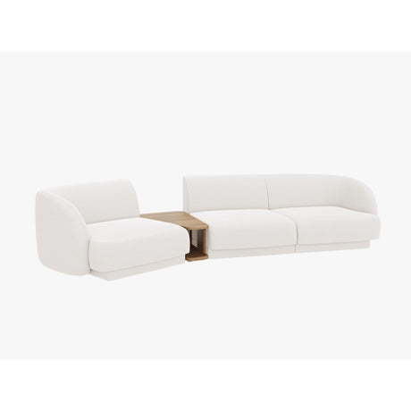 Miley Modulares 3-Sitzer Sofa, Linke Seite, aus Samt, Boucle oder Chenille, 303x126 cm von Micadoni – Bild 5