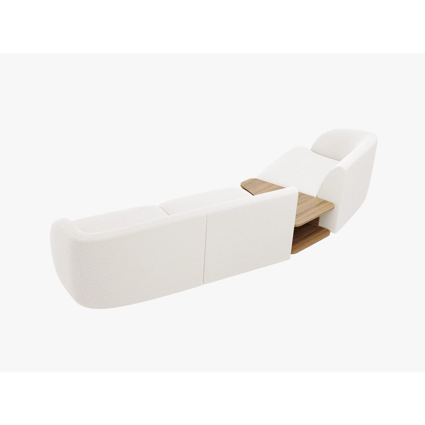 Miley Modulares 3-Sitzer Sofa, Linke Seite, aus Samt, Boucle oder Chenille, 303x126 cm von Micadoni – Bild 6
