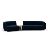 Miley Modulares 3-Sitzer Sofa, Linke Seite, aus Samt in Königsblau (Bluvel 86), 303x126 cm von Micadoni – Bild 1