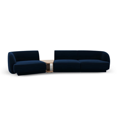 Miley Modulares 3-Sitzer Sofa, Linke Seite, aus Samt in Königsblau (Bluvel 86), 303x126 cm von Micadoni – Bild 1