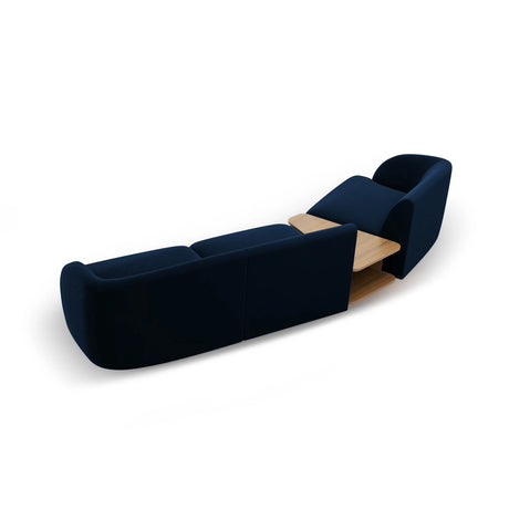 Miley Modulares 3-Sitzer Sofa, Linke Seite, aus Samt in Königsblau (Bluvel 86), 303x126 cm von Micadoni – Bild 6