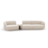 Miley Modulares 3-Sitzer Sofa, Linke Seite, aus Samt in Leichtes Beige (Bluvel 22), 303x126 cm von Micadoni – Bild 1