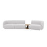 Miley Modulares 3-Sitzer Sofa, Rechte Seite, aus Boucle in Hellgrau (Baloo 2085), 303x126 cm von Micadoni – Bild 1