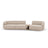 Miley Modulares 3-Sitzer Sofa, Rechte Seite, aus Chenille in Beige (Eden 3 Cream), 303x126 cm von Micadoni – Bild 1