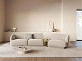 Miley Modulares 3-Sitzer Sofa, Rechte Seite, aus Chenille in Beige (Haga 30), 303x126 cm von Micadoni – Bild 2
