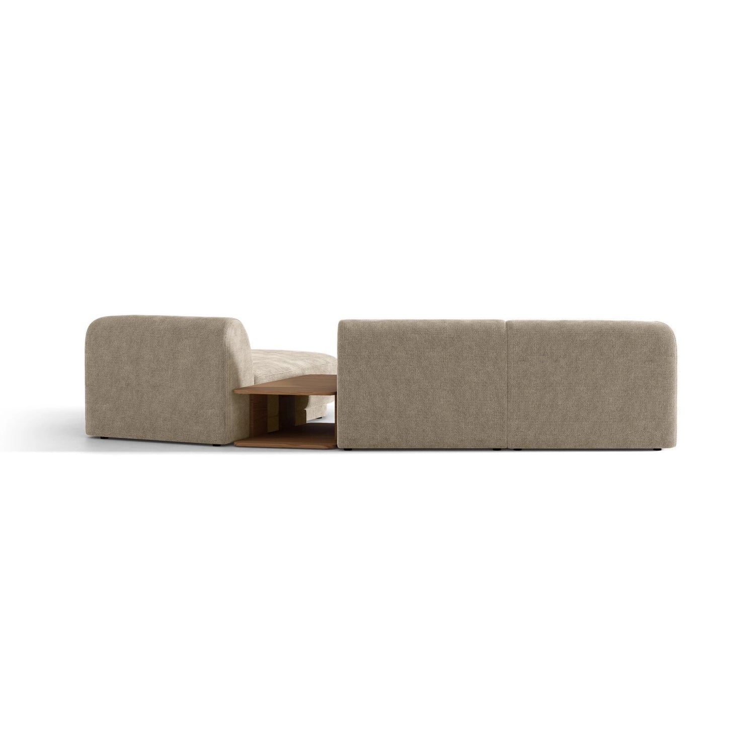Miley Modulares 3-Sitzer Sofa, Rechte Seite, aus Chenille in Beige (Haga 30), 303x178 cm von Micadoni – Bild 6