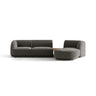Miley Modulares 3-Sitzer Sofa, Rechte Seite, aus Chenille in Grau (Haga 16), 303x178 cm von Micadoni – Bild 1