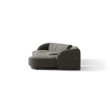 Miley Modulares 3-Sitzer Sofa, Rechte Seite, aus Chenille in Grau (Haga 16), 303x178 cm von Micadoni – Bild 5