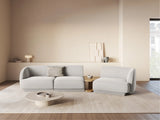 Miley Modulares 3-Sitzer Sofa, Rechte Seite, aus Chenille in Hellgrau (Haga 06), 303x126 cm von Micadoni – Bild 2