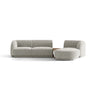 Miley Modulares 3-Sitzer Sofa, Rechte Seite, aus Chenille in Hellgrau (Haga 06), 303x178 cm von Micadoni – Bild 1