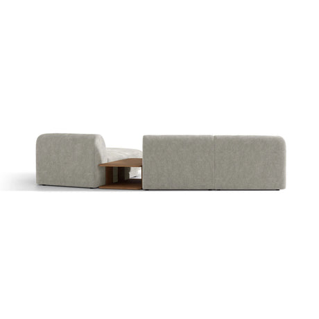 Miley Modulares 3-Sitzer Sofa, Rechte Seite, aus Chenille in Hellgrau (Haga 06), 303x178 cm von Micadoni – Bild 6