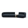 Miley Modulares 3-Sitzer Sofa, Rechte Seite, aus Chenille in Königsblau (Haga 86), 303x126 cm von Micadoni – Bild 1