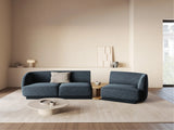 Miley Modulares 3-Sitzer Sofa, Rechte Seite, aus Chenille in Königsblau (Haga 86), 303x126 cm von Micadoni – Bild 2