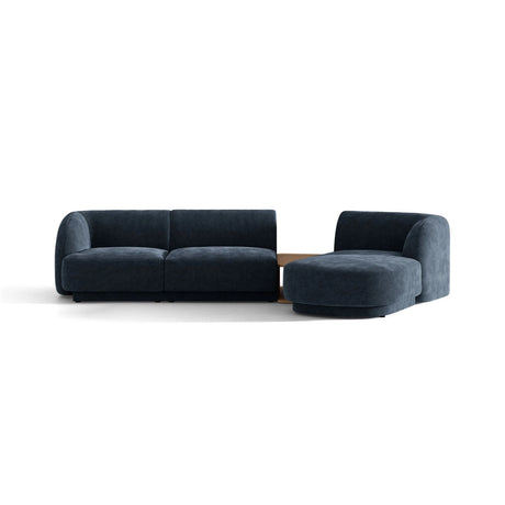 Miley Modulares 3-Sitzer Sofa, Rechte Seite, aus Chenille in Königsblau (Haga 86), 303x178 cm von Micadoni – Bild 1
