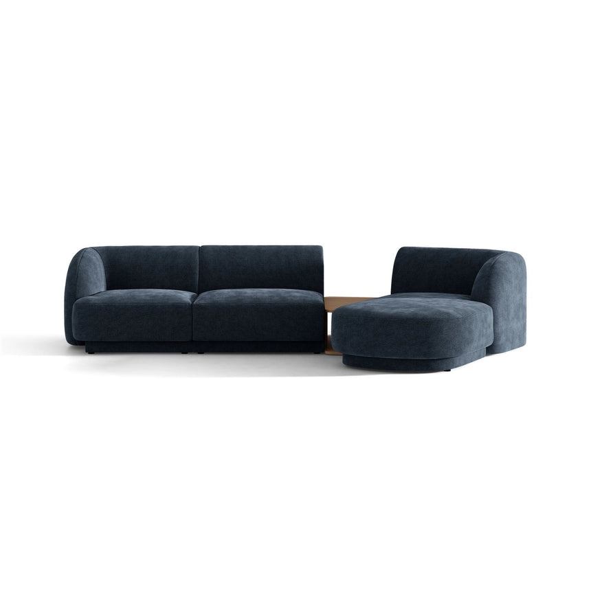 Miley Modulares 3-Sitzer Sofa, Rechte Seite, aus Chenille in Königsblau (Haga 86), 303x178 cm von Micadoni – Bild 1