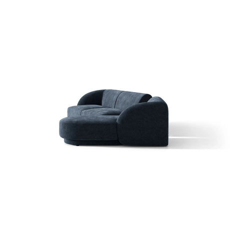 Miley Modulares 3-Sitzer Sofa, Rechte Seite, aus Chenille in Königsblau (Haga 86), 303x178 cm von Micadoni – Bild 5