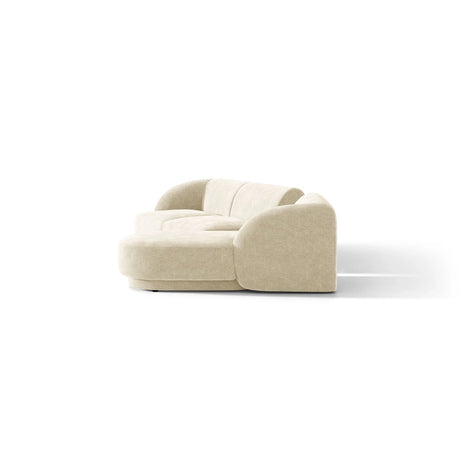 Miley Modulares 3-Sitzer Sofa, Rechte Seite, aus Chenille in Leichtes Beige (Haga 23), 303x178 cm von Micadoni – Bild 5