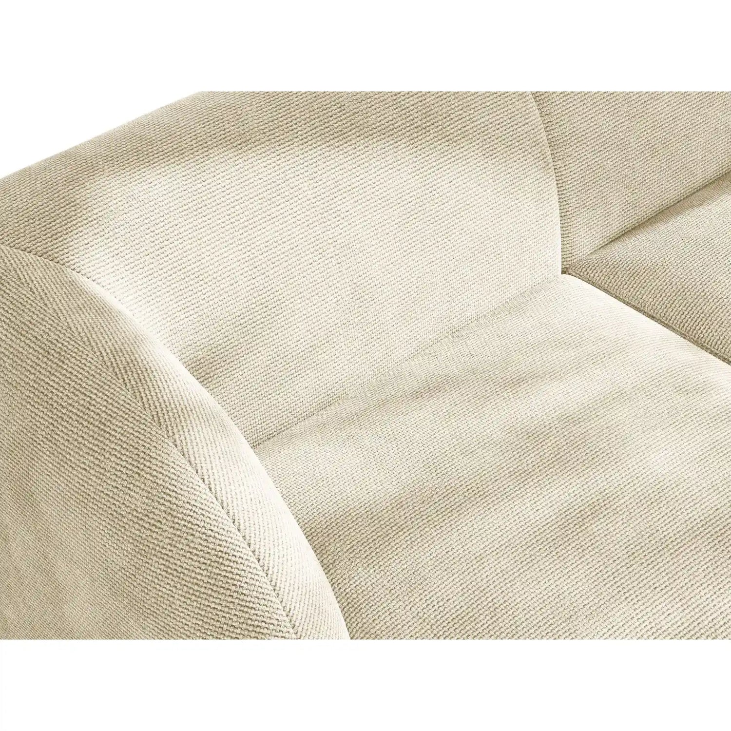 Miley Modulares 3-Sitzer Sofa, Rechte Seite, aus Chenille in Leichtes Beige (Haga 23), 303x178 cm von Micadoni – Bild 7